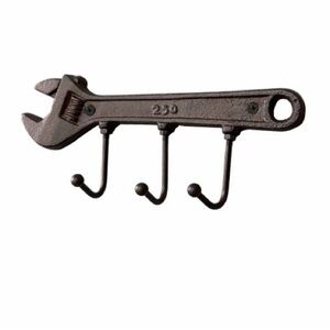 Rustic Cast-Iron Wrench Wall Hook
